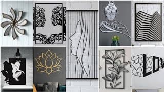 Laser-cut metal wall art panels